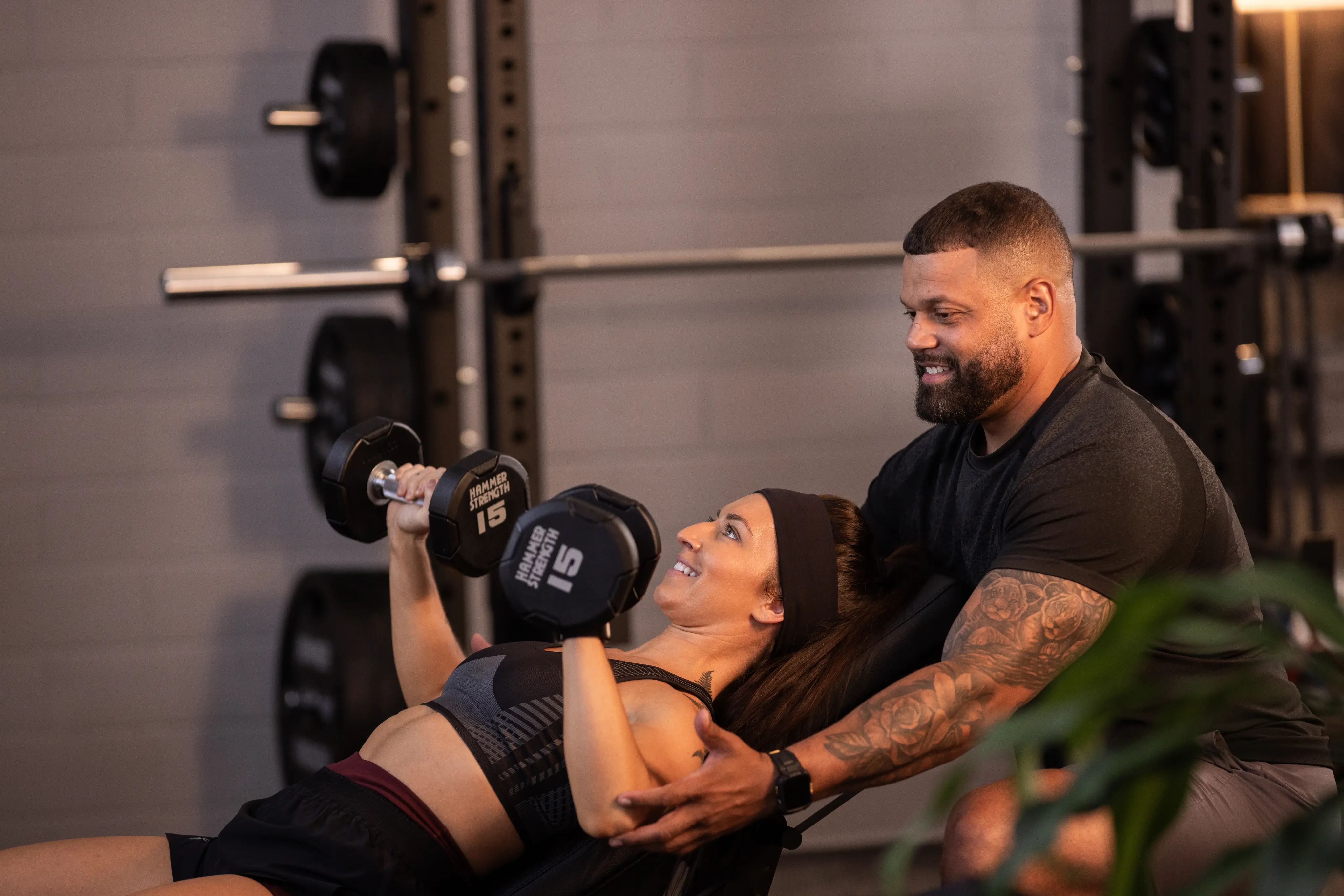 Woman doing shoulder press