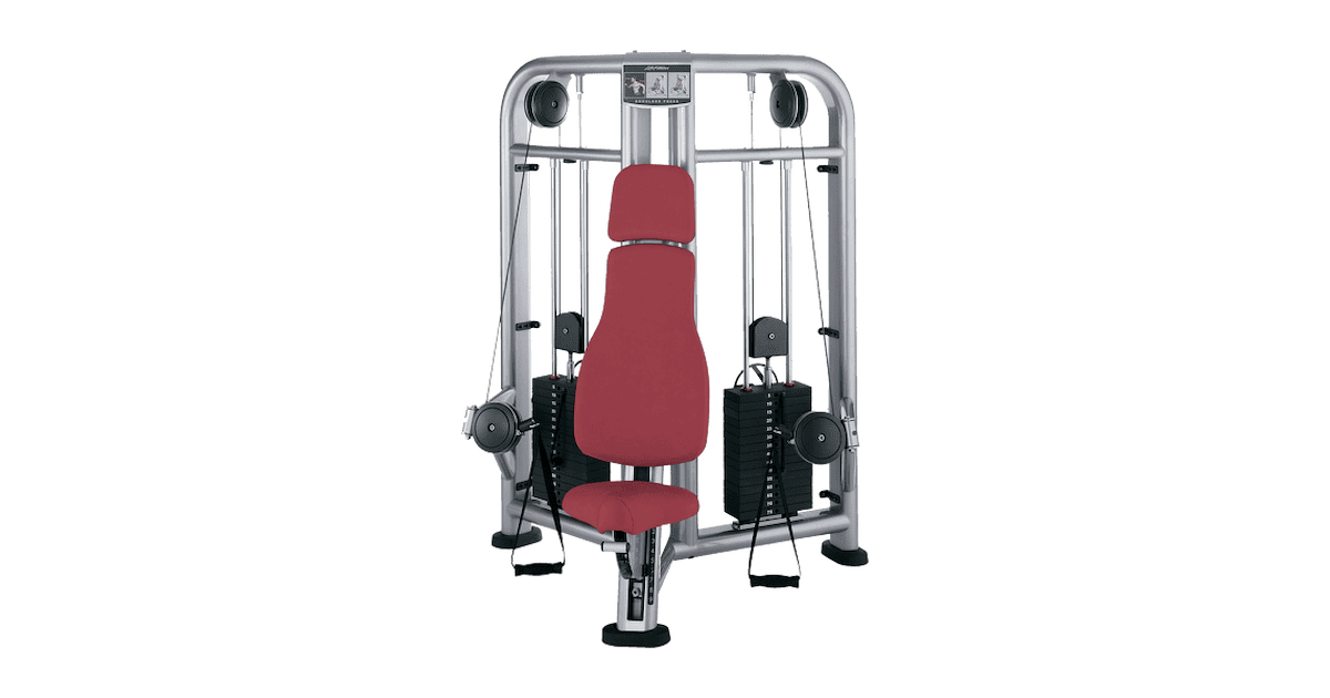 Máquina de musculación prensa de hombros - MTSSP - Life Fitness - de  interior / para el sector servicios