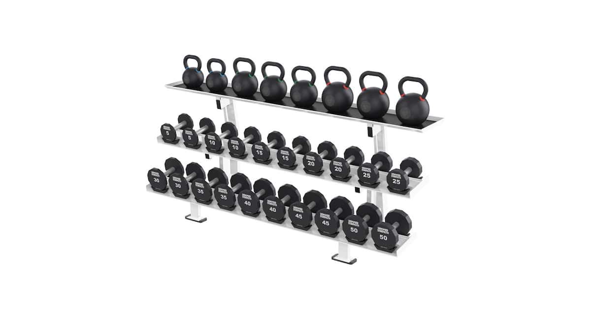 Dumbbell, Barbell, Plate, & Accessory Storage Racks Facility & Home